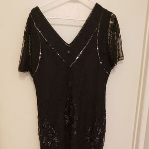 Black flapper dress XXL